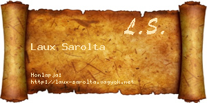 Laux Sarolta névjegykártya