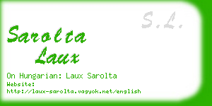 sarolta laux business card